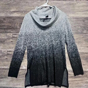 new directions Black & Gray Ombré Cowl Neck Sweater